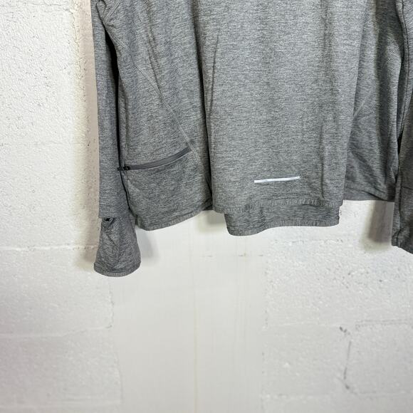 Nike Active Dri-fit Swift-Element Uv 1/4-Zip Running Top - Smoke Grey 2X $70 - Picture 6 of 8